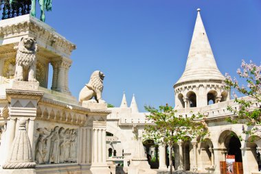 Fisherman's bastion in old town of Budapest, Hungary clipart