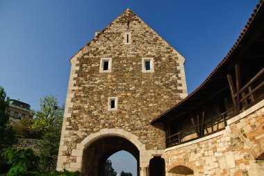 Ortaçağ barbican - Budapeşte, Macaristan'buda castle kapısı