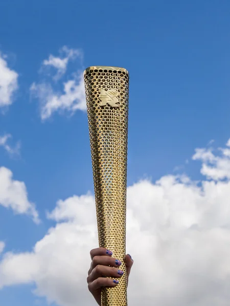 Олімпійський факел 2012 Ліцензійні Стокові Зображення