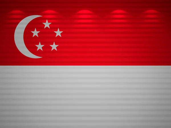 Parede de bandeira de Singapura, fundo abstrato — Fotografia de Stock