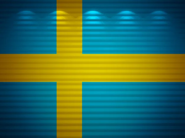 İsveç bayrağı duvar, arka plan — Stok fotoğraf