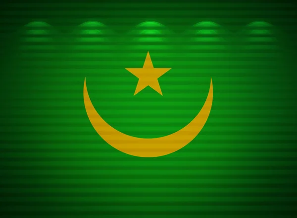 Mur du drapeau mauritanien, fond abstrait — Photo