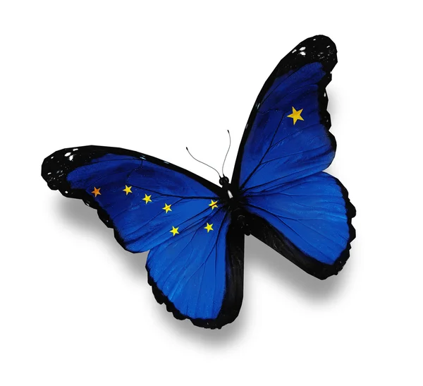 Vlag van alaska vlinder, geïsoleerd op wit — Stockfoto