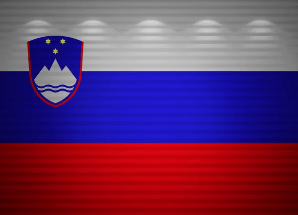 Словенська прапор стіни, абстрактним фоном — стокове фото
