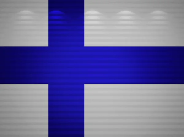 Bandiera finlandese muro, sfondo astratto — Foto Stock