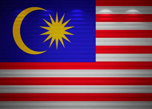 Malajské vlajky zeď, abstraktní pozadí — Stock fotografie