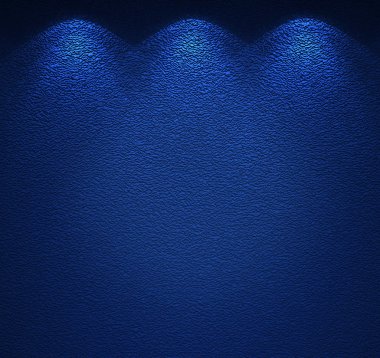 Illuminated texture of the blue wall clipart