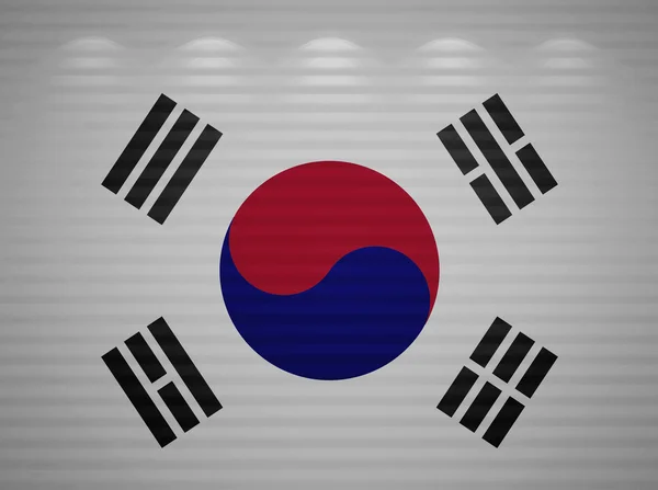Coreia do Sul bandeira parede, fundo abstrato — Fotografia de Stock