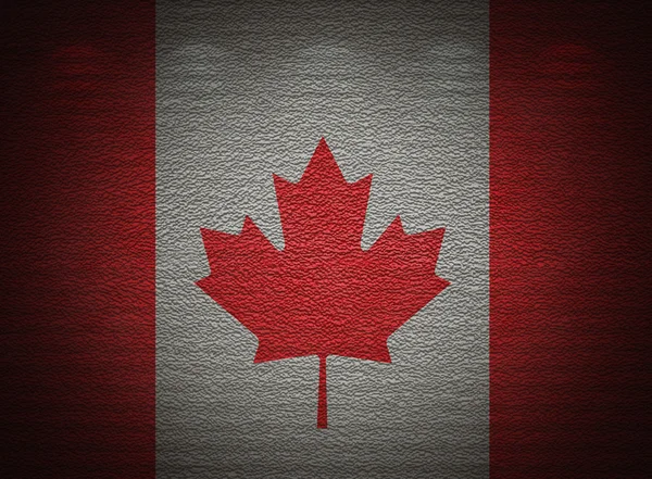 Canadese vlag muur, abstracte grunge achtergrond — Stockfoto