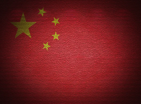 Parede da bandeira chinesa, fundo grunge abstrato — Fotografia de Stock