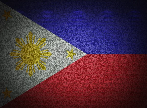Filipíny vlajky zeď, abstraktní grunge pozadí — Stock fotografie
