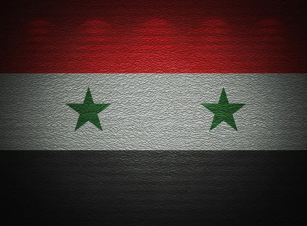 Bandiera siriana muro, astratto grunge sfondo — Foto Stock