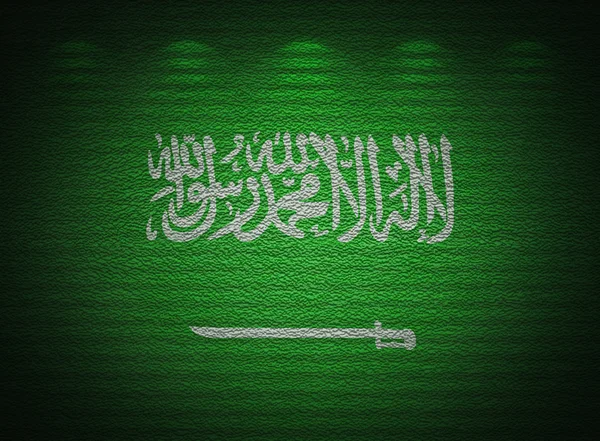 Saúdská Arábie vlajka zeď, abstraktní grunge pozadí — Stock fotografie