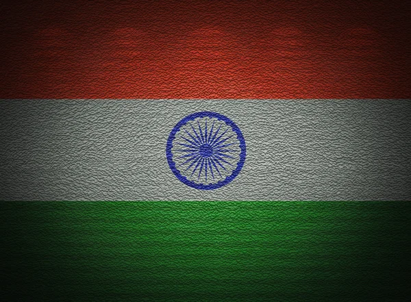 Mur du drapeau indien, fond abstrait grunge — Photo