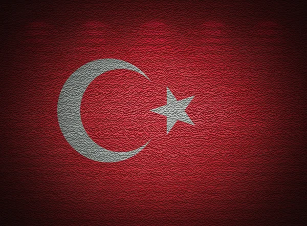 Bandiera turca muro, astratto grunge sfondo — Foto Stock