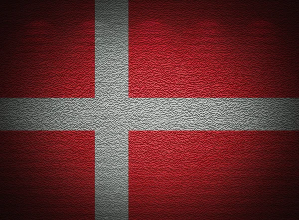 Danish flag wall, abstract grunge background — Stock Photo, Image