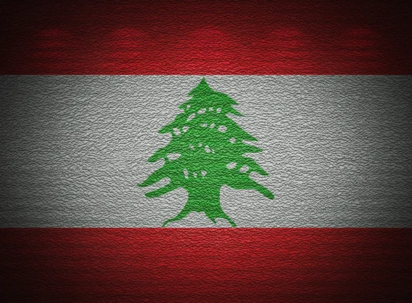 Lebanese flag wall, abstract grunge background — Stock Photo, Image
