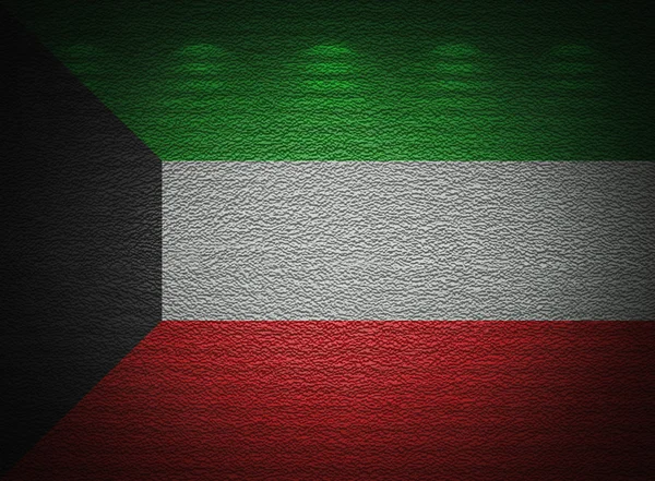 Kuwaiti flag wall, abstract grunge background — Stock Photo, Image