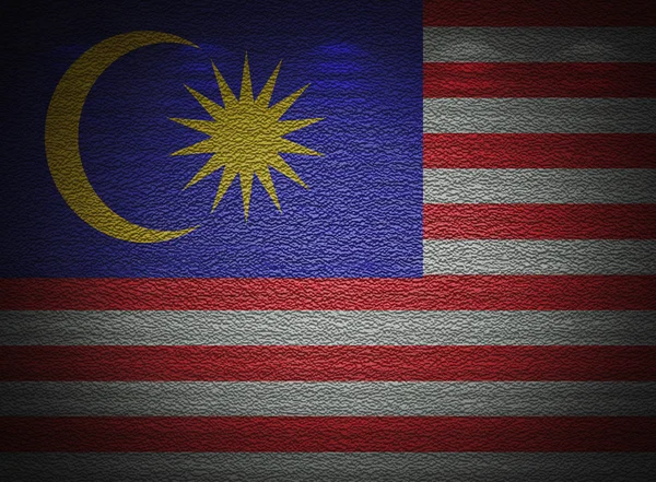 Malajské vlajky zeď, abstraktní grunge pozadí — Stock fotografie