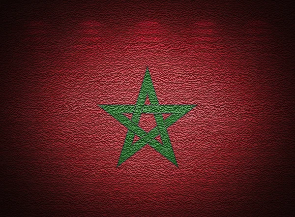 Mur du drapeau marocain, fond grunge abstrait — Photo