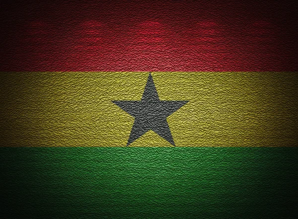 Ghana vlag muur, abstracte grunge achtergrond — Stockfoto