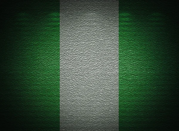 Nigéria mur du drapeau, fond abstrait grunge — Photo