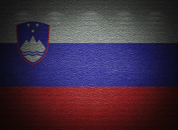 stock image Slovenian flag wall, abstract grunge background