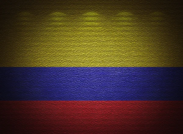Colombiaanse vlag muur, abstracte grunge achtergrond — Stockfoto