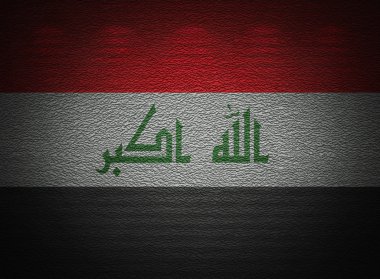 Iraqi flag wall, abstract grunge background clipart
