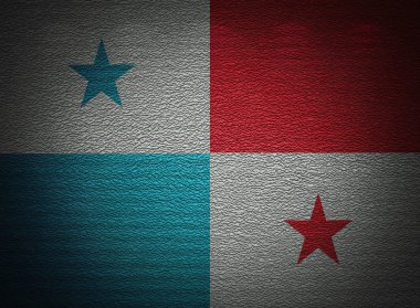 Panamanian flag wall, abstract grunge background clipart