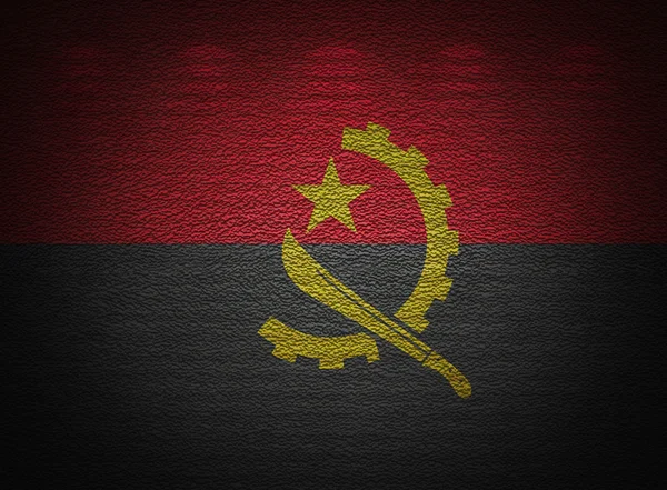 Angolan flag wall, abstract grunge background — Stock Photo, Image
