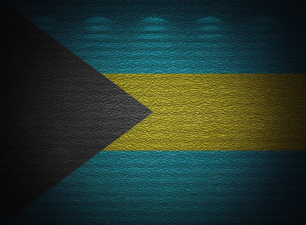 Bahama bayrak duvar, soyut grunge arka plan — Stok fotoğraf