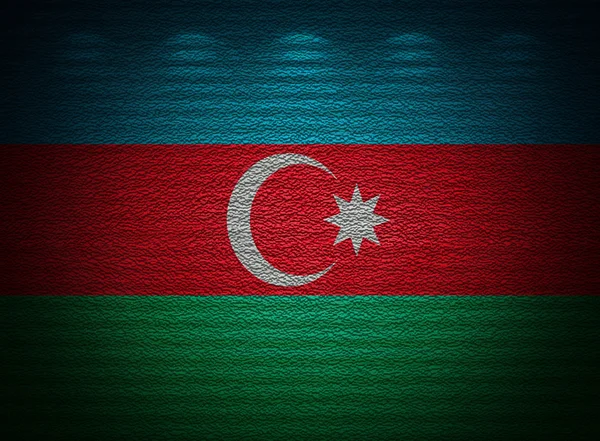 Mur du drapeau azerbaïdjanais, fond abstrait grunge — Photo