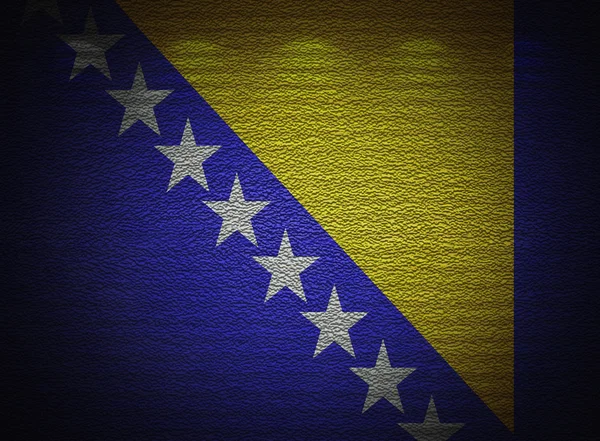 Bosna-Hersek bayrağı duvar, soyut grunge arka plan — Stok fotoğraf
