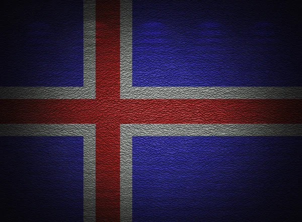 Mur du drapeau islandais, fond grunge abstrait — Photo