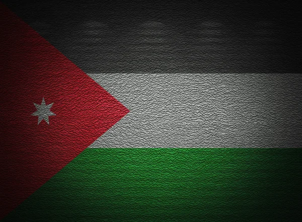Jordaniens flagga vägg, abstrakt grunge bakgrund — Stockfoto