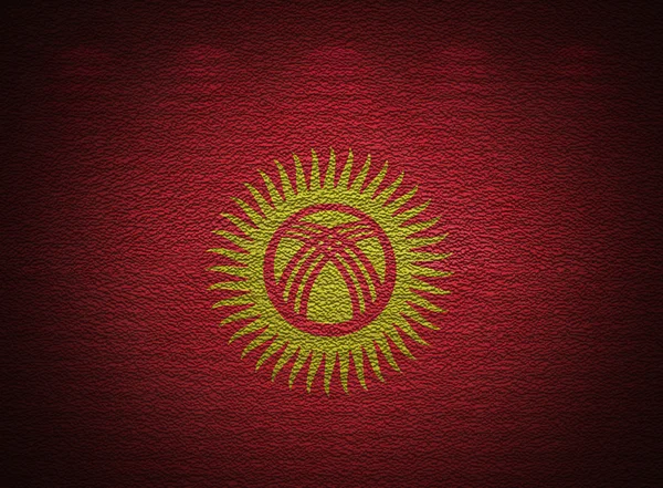 Kyrgyz flag wall, abstract grunge background — Stock Photo, Image