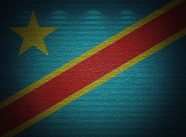 Bandera del Congo pared, fondo grunge abstracto — Foto de Stock