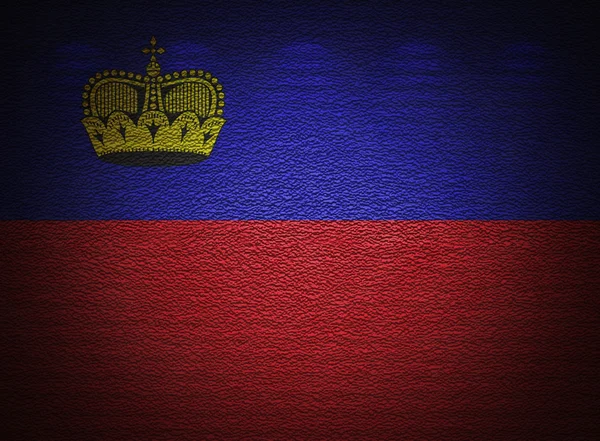 Liechtenstein bandeira parede, fundo grunge abstrato — Fotografia de Stock