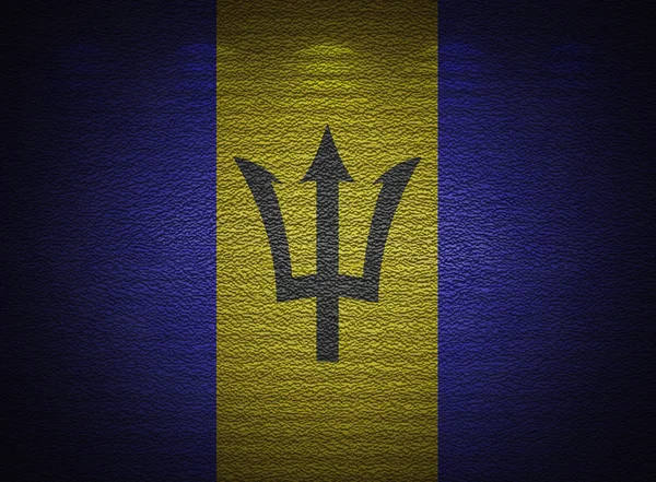 Barbados flag wall, abstract grunge background — Stock Photo, Image
