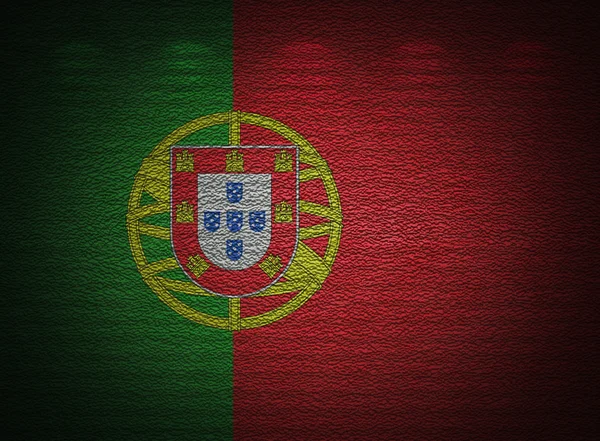 Portuguese flag wall, abstract grunge background — Stock Photo, Image