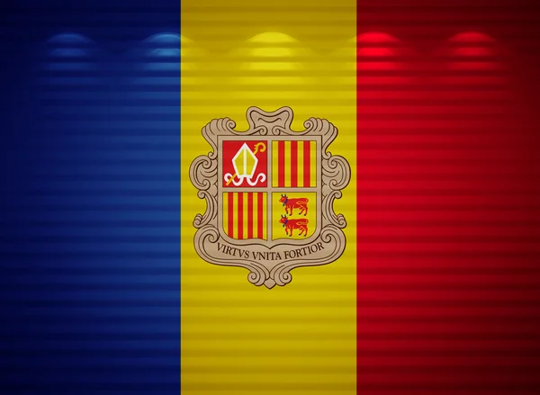 Bandiera Andorra muro, sfondo astratto — Foto Stock