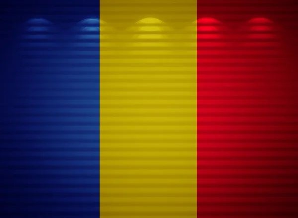 Mur du drapeau roumain, fond abstrait — Photo