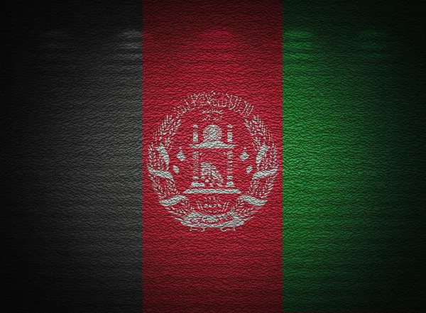 Afghani flag wall, abstract grunge background — Stock Photo, Image