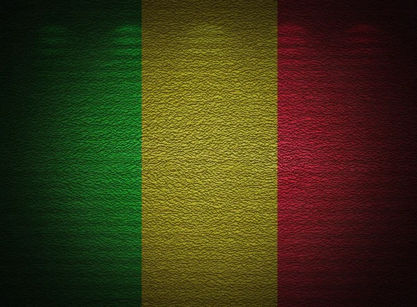 Mur drapeau malien, fond grunge abstrait — Photo