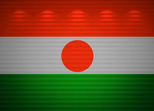 Niger vlag muur, abstracte achtergrond — Stockfoto