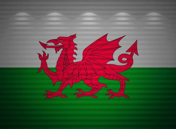 Muro bandiera gallese, sfondo astratto — Foto Stock