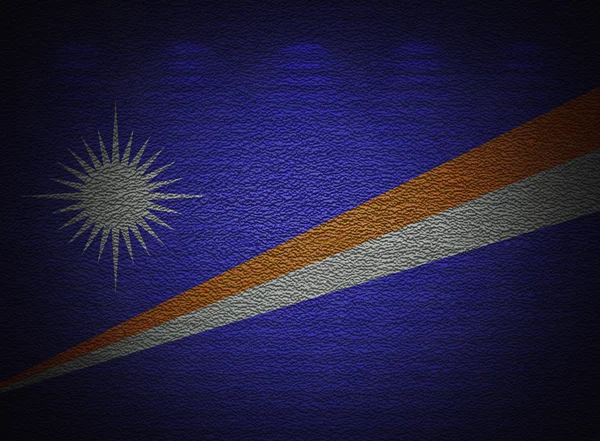 Marshall Islands flag wall, abstract grunge background — Stock Photo, Image