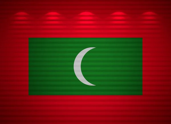 Maledivische Flaggenwand, abstrakter Hintergrund — Stockfoto