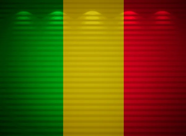 Mali Flaggenwand, abstrakter Hintergrund — Stockfoto